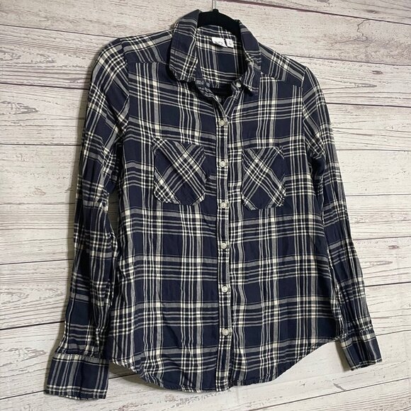 BP by Nordstrom Blue Plaid‎ Button Up, Size Small - Picture 2 of 6